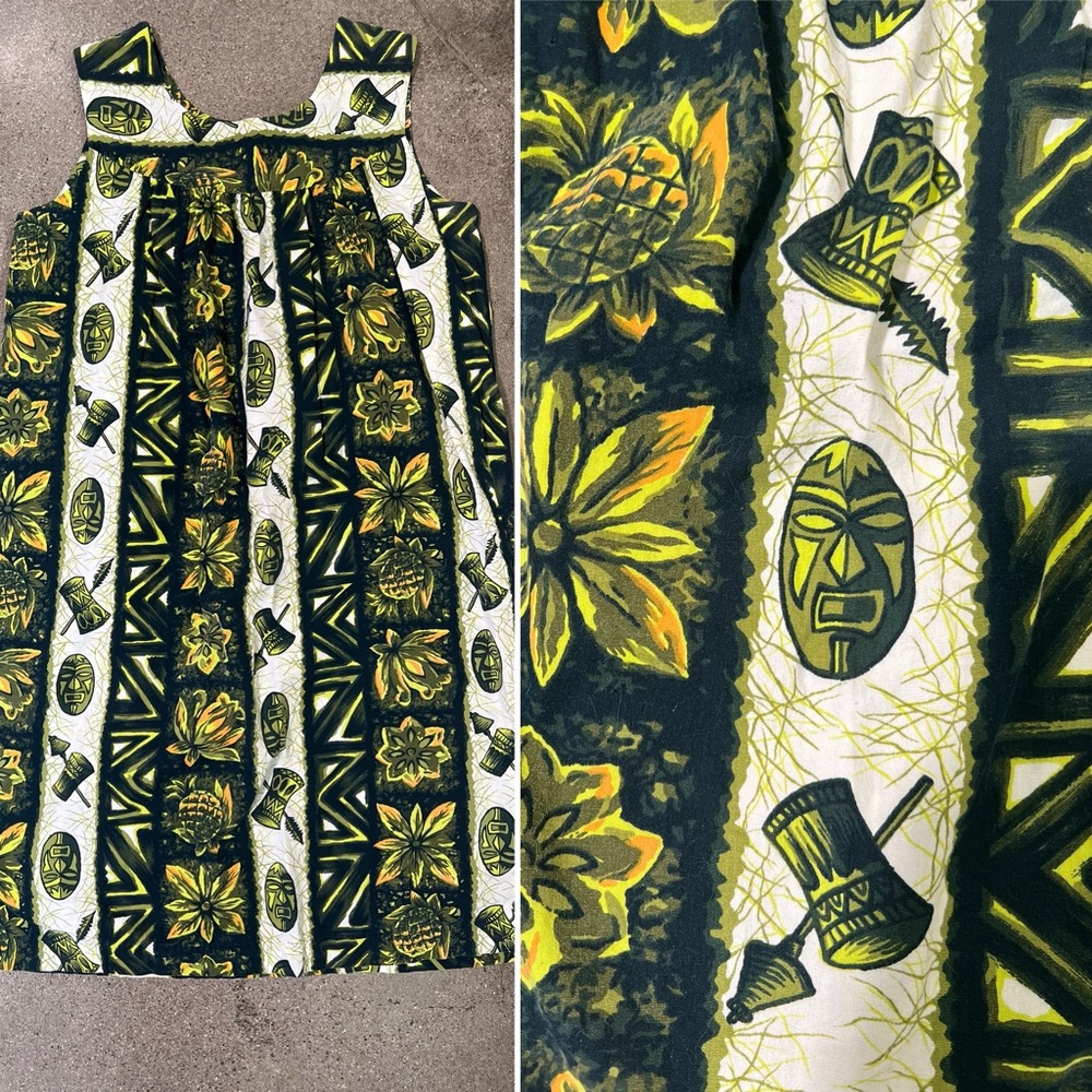 Vintage Hawaiian dress Tiki sundress retro sundress